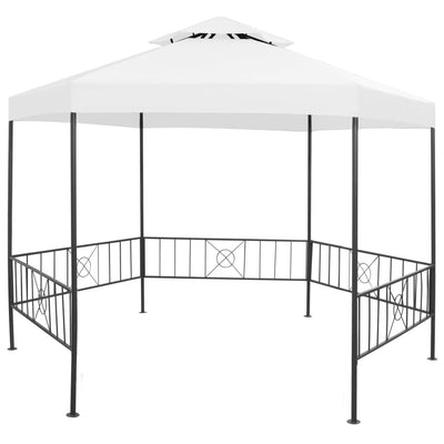 Garden Gazebo 323x275x265 cm White 180 g/m²