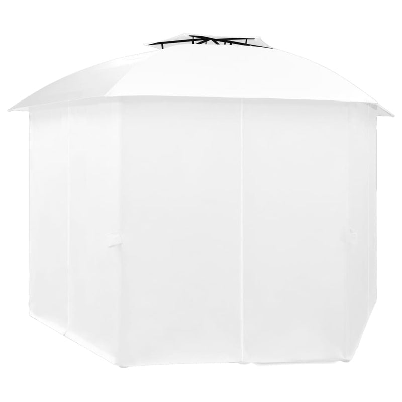 Garden Marquee with Curtains 360x312x265 cm White 180 g/m²