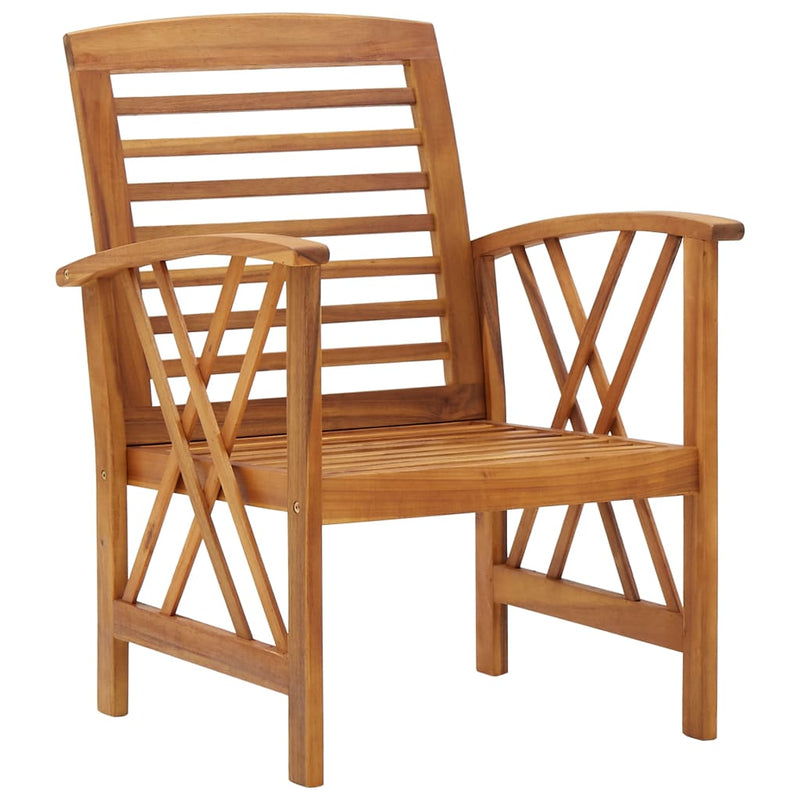 Garden Chairs 2 pcs Solid Acacia Wood