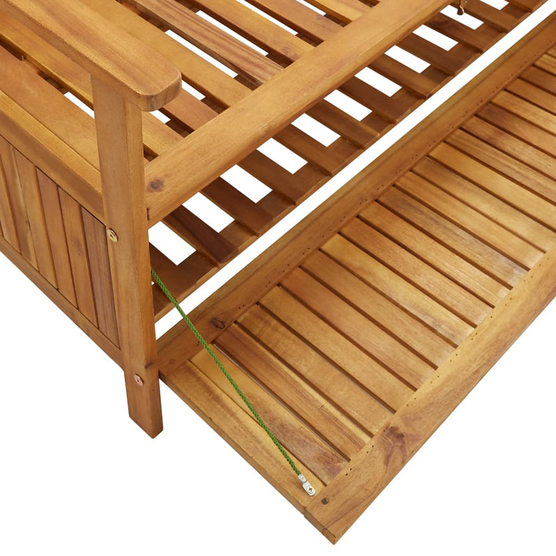 Garden Storage Bench 120 cm Solid Acacia Wood