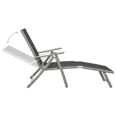 3 Piece Garden Lounge Set Textilene and Aluminium Silver