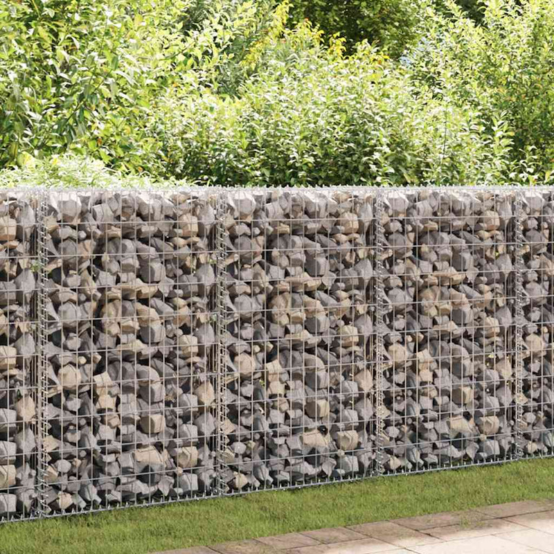 Gabion Wall with Covers Galvanised Steel 60x30x100 cm