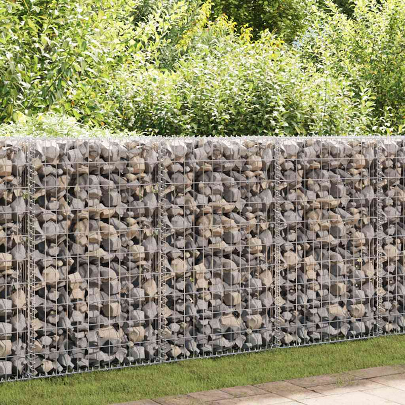 Gabion Wall with Covers Galvanised Steel 200x60x100 cm