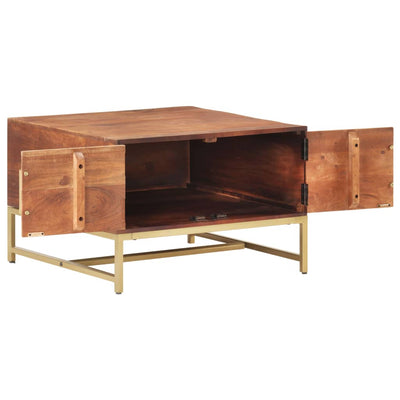 Coffee Table Honey Brown 67x67x45 cm Solid Acacia Wood