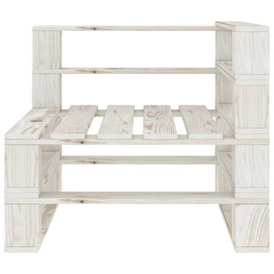 Garden Pallet Corner Sofa Wood White