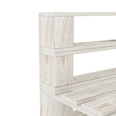 Garden Pallet Middle Sofa Wood White