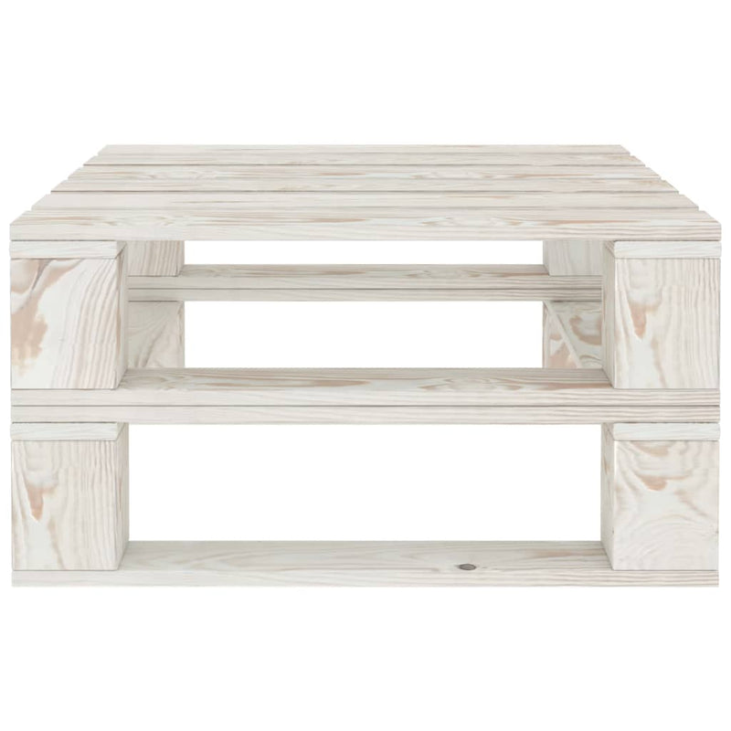 Garden Pallet Table White Wood