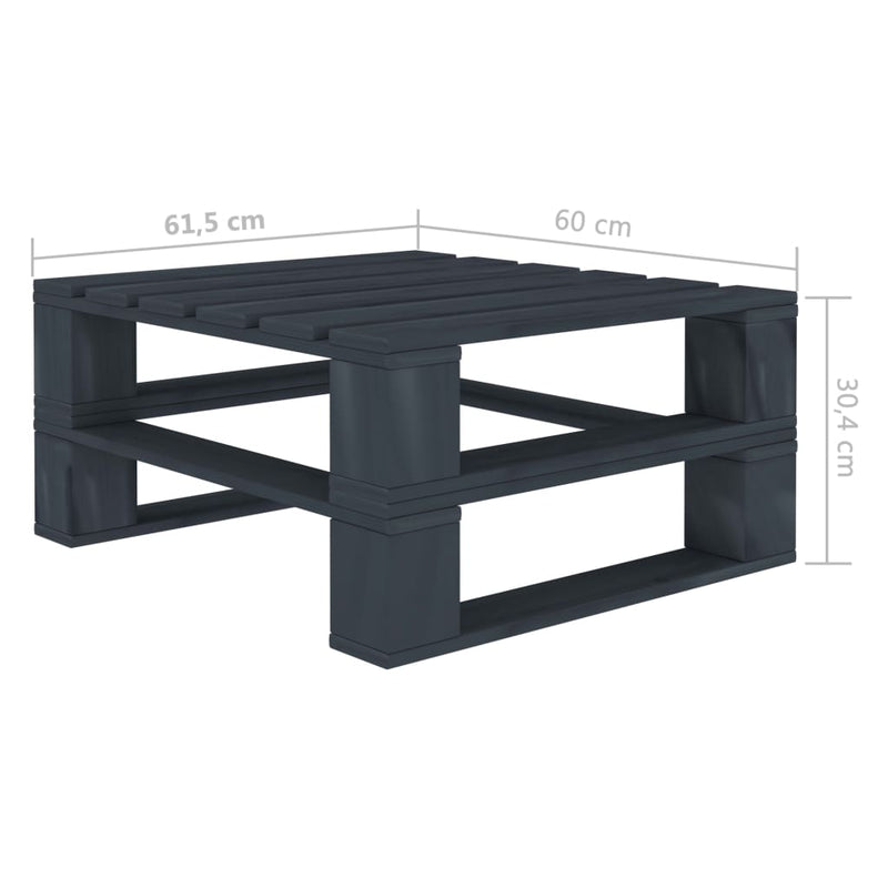 Garden Pallet Table Grey Wood