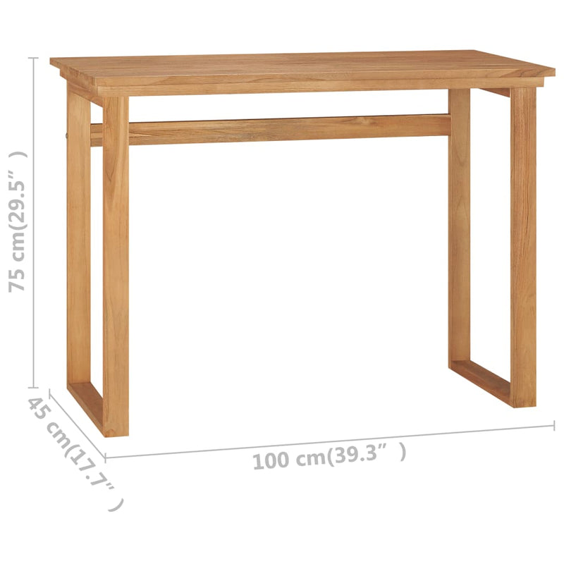 Desk 100x45x75 cm Solid Teak Wood