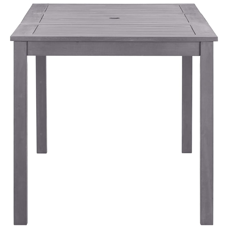 Garden Table Grey Wash 140x80x74 cm Solid Acacia Wood