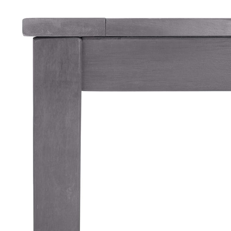 Garden Table Grey Wash 140x80x74 cm Solid Acacia Wood