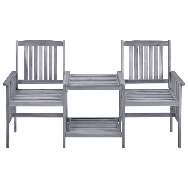 Garden Chairs with Tea Table 159x61x92 cm Solid Acacia Wood