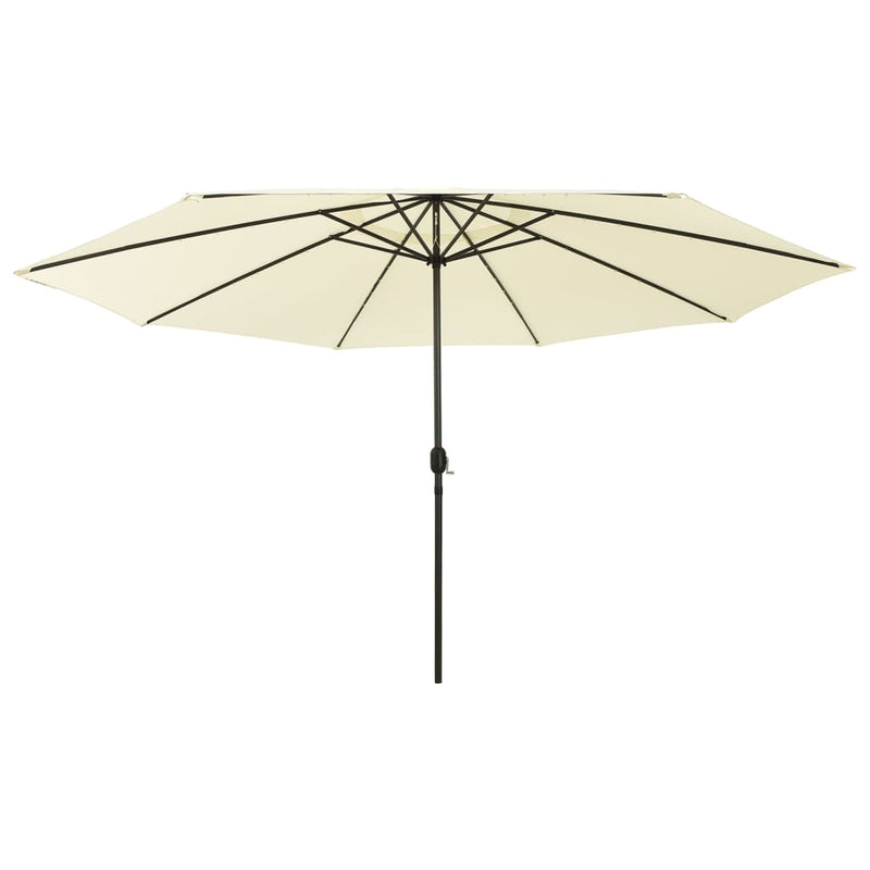 Garden Parasol with LED Lights 400 cm Sand