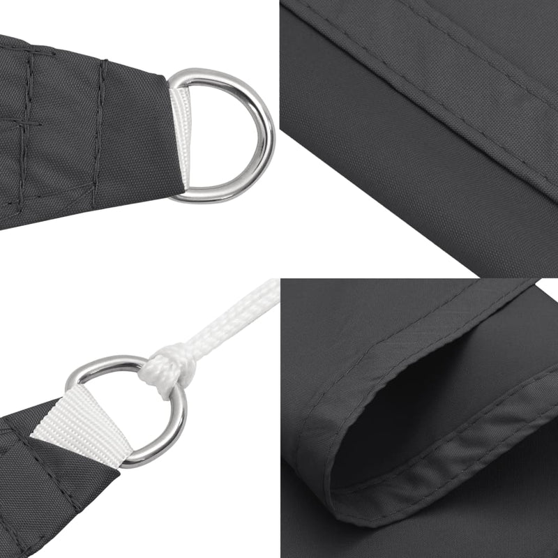 Sunshade Sail Oxford Fabric Square 3x3 m Anthracite