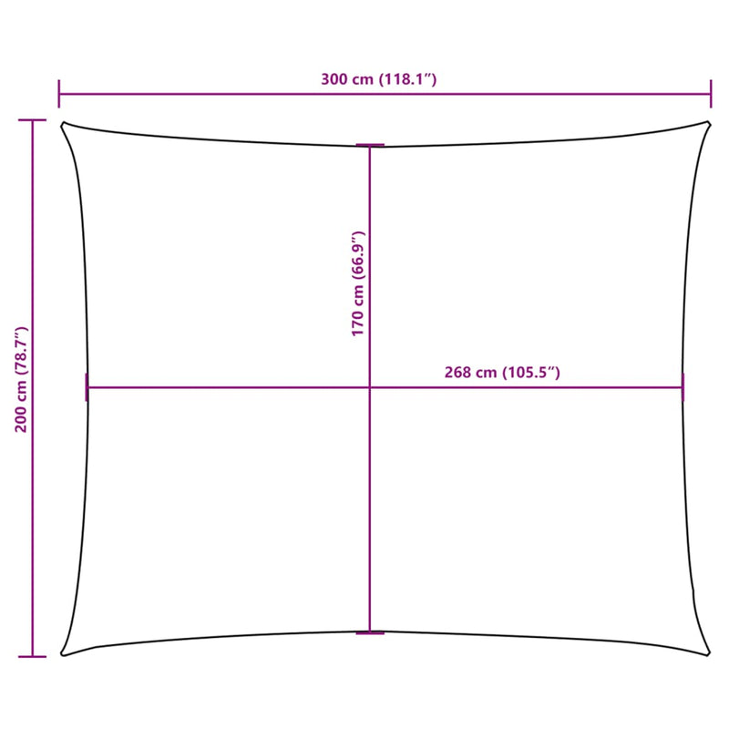 Sunshade Sail Oxford Fabric Rectangular 2x3 m White