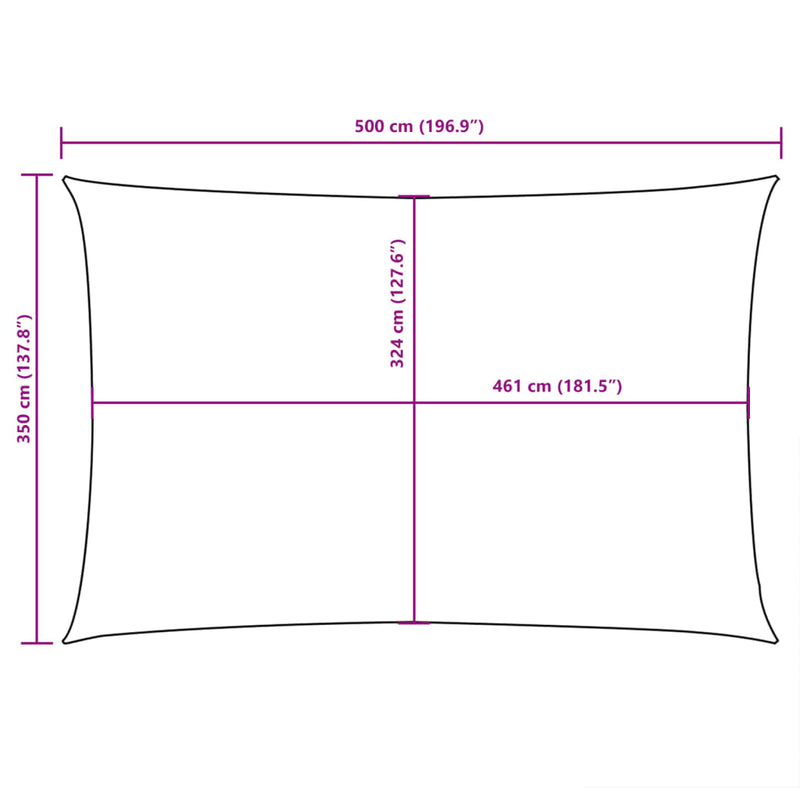 Sunshade Sail Oxford Fabric Rectangular 3.5x5 m White