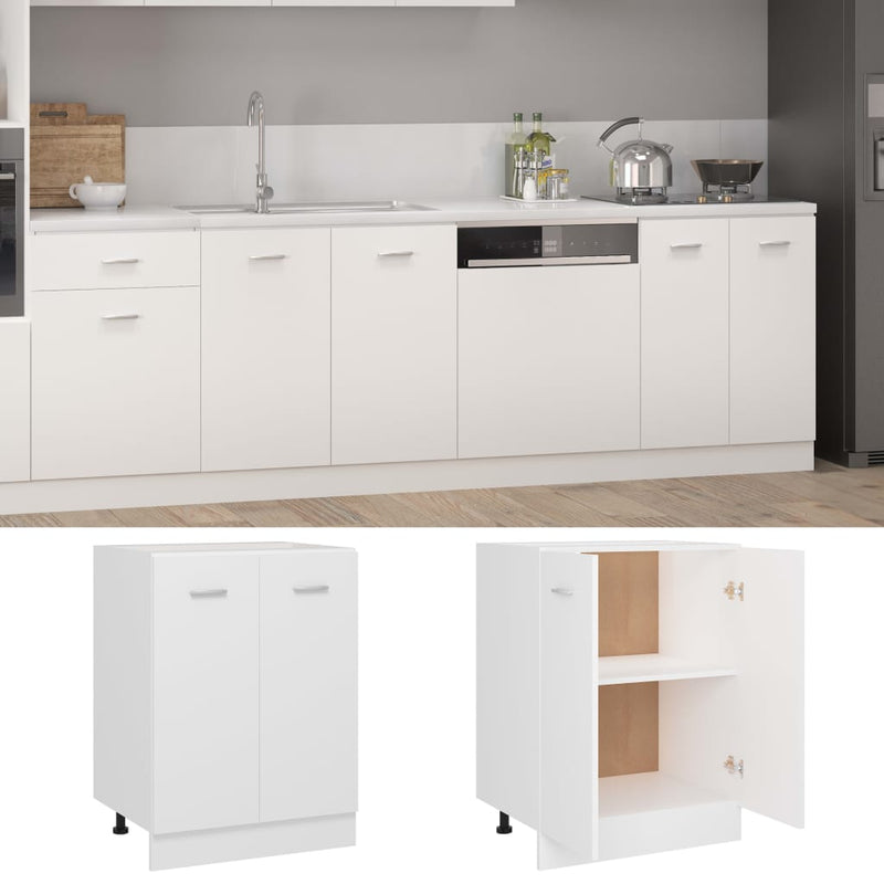 Bottom Cabinet White 60x46x81.5 cm Engineered Wood