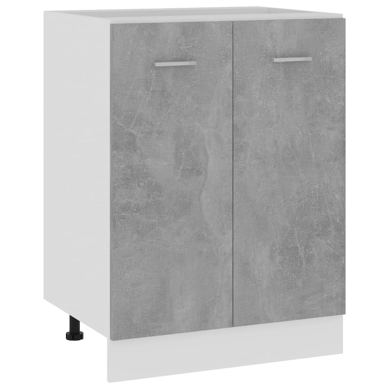 Bottom Cabinet Concrete Grey 60x46x81.5 cm Engineered Wood