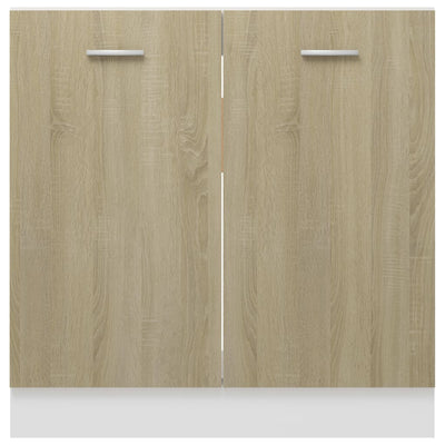 Sink Bottom Cabinet Sonoma Oak 80x46x81.5 cm Engineered Wood