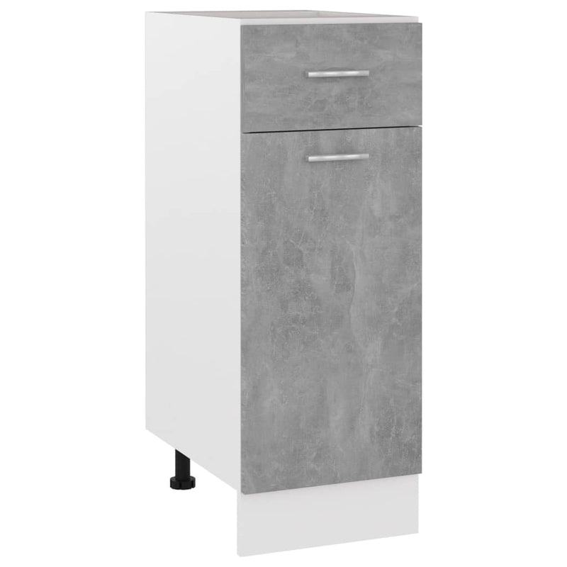 Drawer Bottom Cabinet Concrete Grey 30x46x81.5 cm Engineered Wood