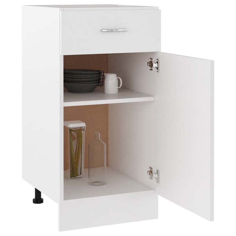 Drawer Bottom Cabinet White 40x46x81.5 cm Engineered Wood