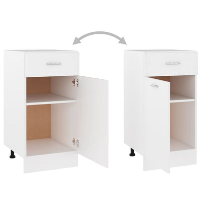 Drawer Bottom Cabinet White 40x46x81.5 cm Engineered Wood