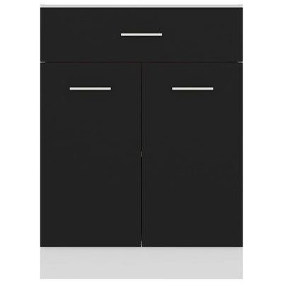 Drawer Bottom Cabinet Black 60x46x81.5 cm Engineered Wood