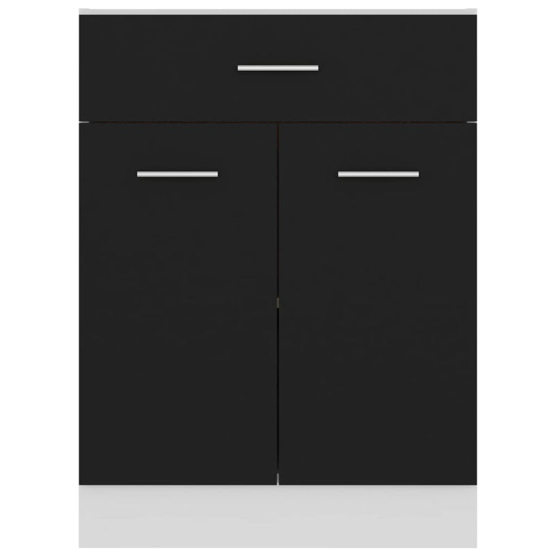 Drawer Bottom Cabinet Black 60x46x81.5 cm Engineered Wood