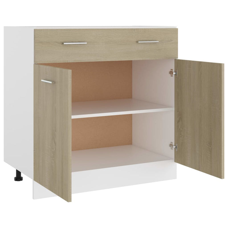 Drawer Bottom Cabinet Sonoma Oak 80x46x81.5 cm Engineered Wood