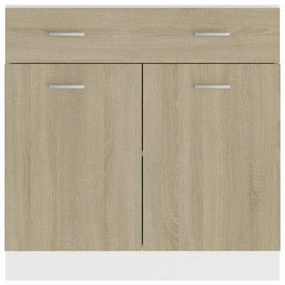 Drawer Bottom Cabinet Sonoma Oak 80x46x81.5 cm Engineered Wood