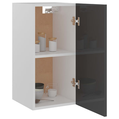 Hanging Cabinet High Gloss Grey 29.5x31x60 cm Engineered Wood