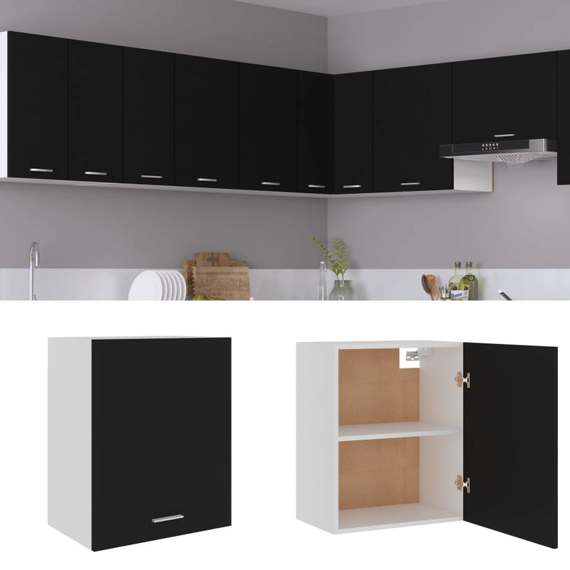 Hanging Cabinet Black 50x31x60 cm Engineered Wood