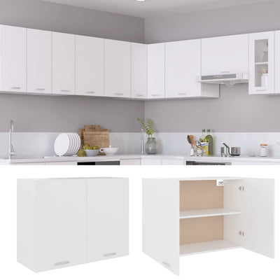 Hanging Cabinet White 80x31x60 cm Engineered Wood