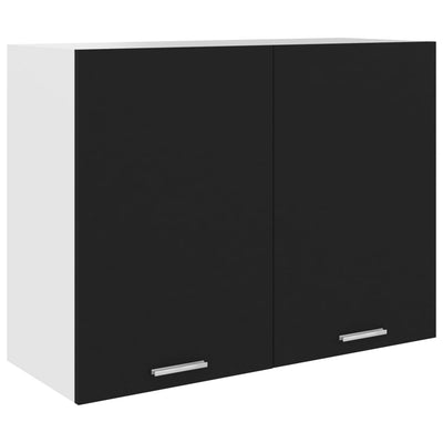 Hanging Cabinet Black 80x31x60 cm Engineered Wood