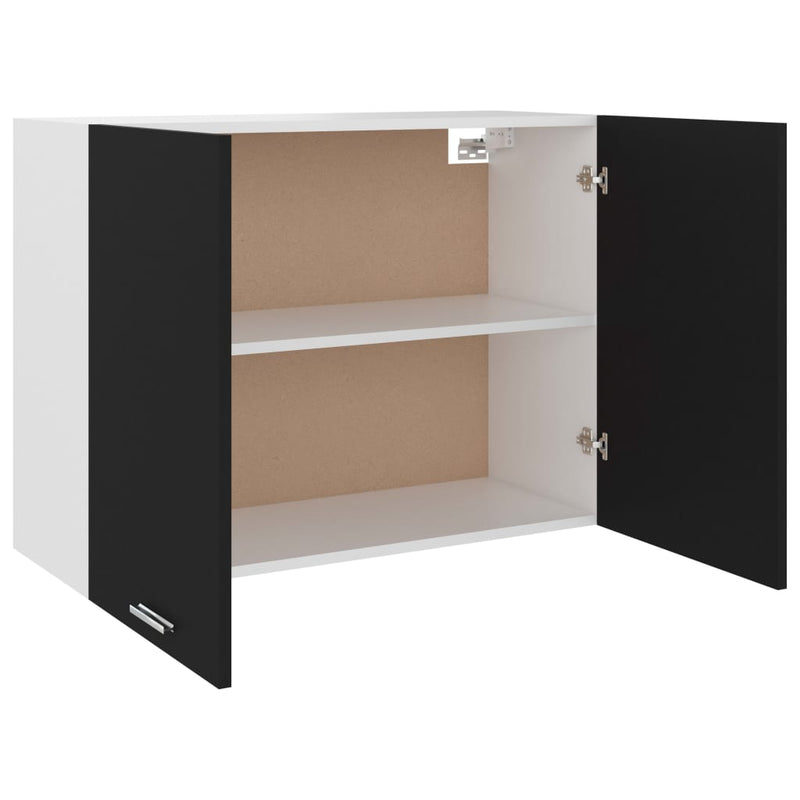 Hanging Cabinet Black 80x31x60 cm Engineered Wood