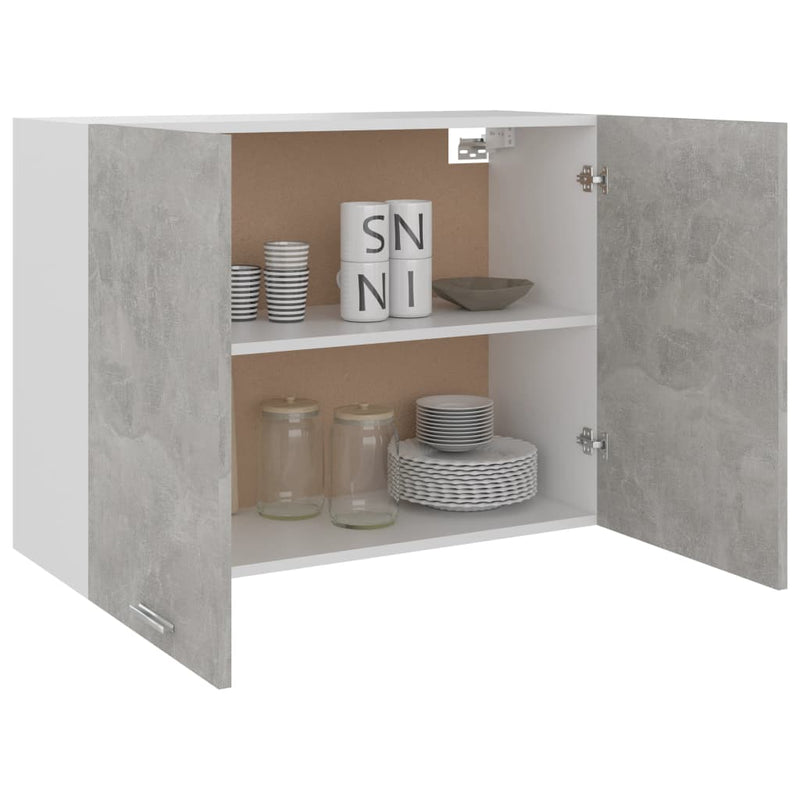 Hanging Cabinet Concrete Grey 80x31x60 cm Engineered Wood