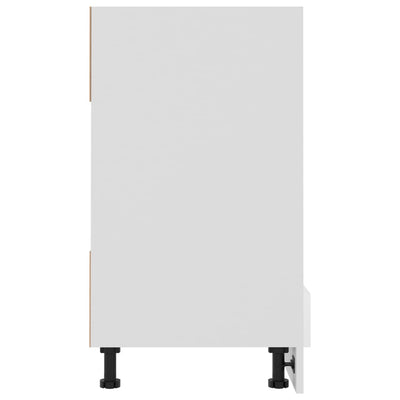 Oven Cabinet High Gloss White 60x46x81.5 cm Engineered Wood