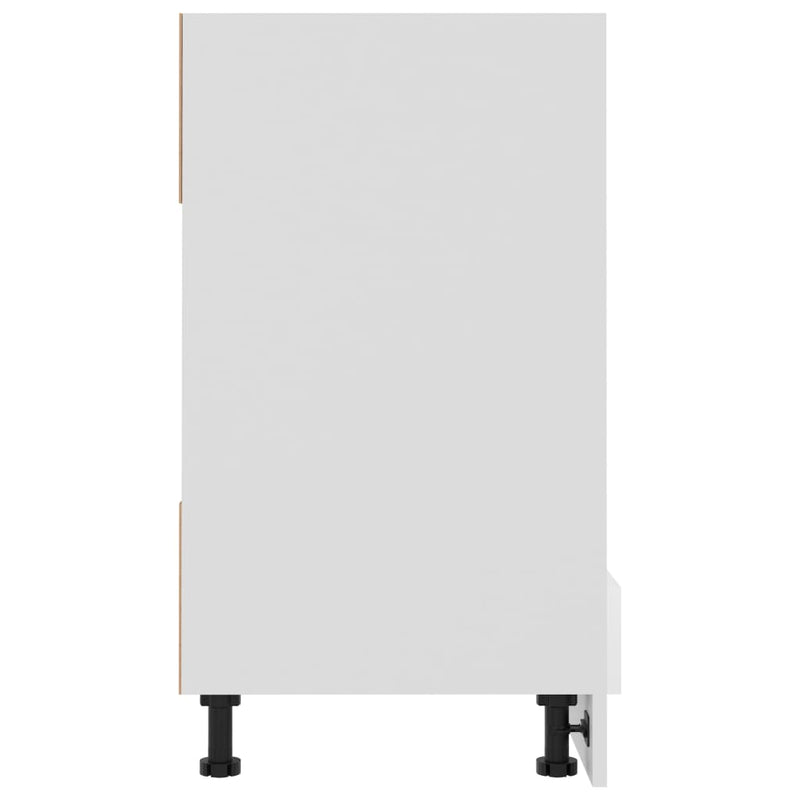 Oven Cabinet High Gloss White 60x46x81.5 cm Engineered Wood