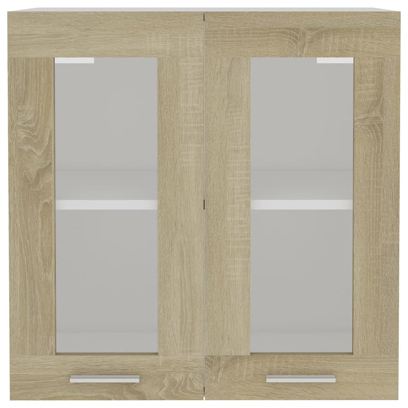 Hanging Glass Cabinet Sonoma Oak  60x31x60 cm Engineered Wood