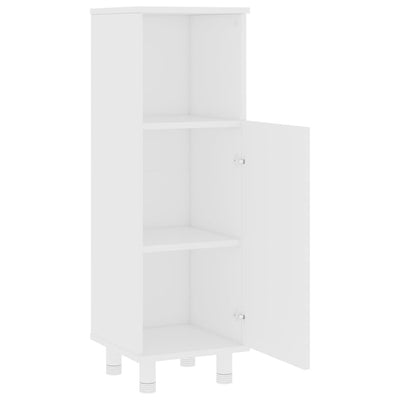 Bathroom Cabinet White 30x30x95 cm Engineered Wood