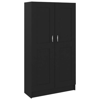 Book Cabinet Black 82.5x30.5x150 cm Engineered Wood