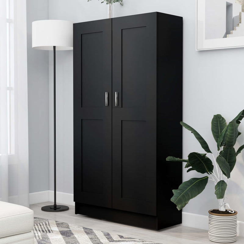 Book Cabinet Black 82.5x30.5x150 cm Engineered Wood