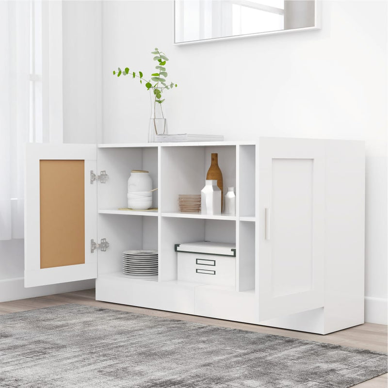 Sideboard White 120x30.5x70 cm Engineered Wood