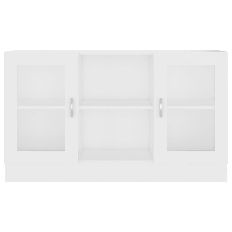 Vitrine Cabinet White 120x30.5x70 cm Engineered Wood