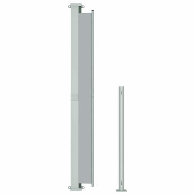 Patio Retractable Side Awning 180x500cm Grey