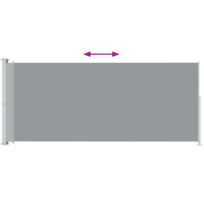 Patio Retractable Side Awning 200x500cm Grey