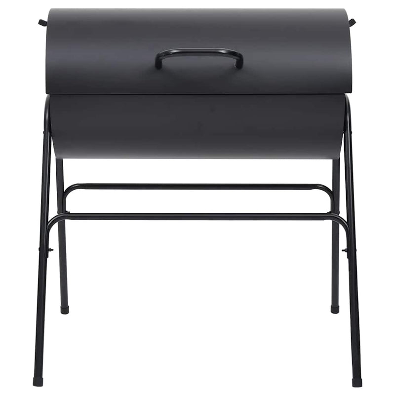 Barrel Grill with 2 Cooking Grids Black 80x95x90 cm Steel