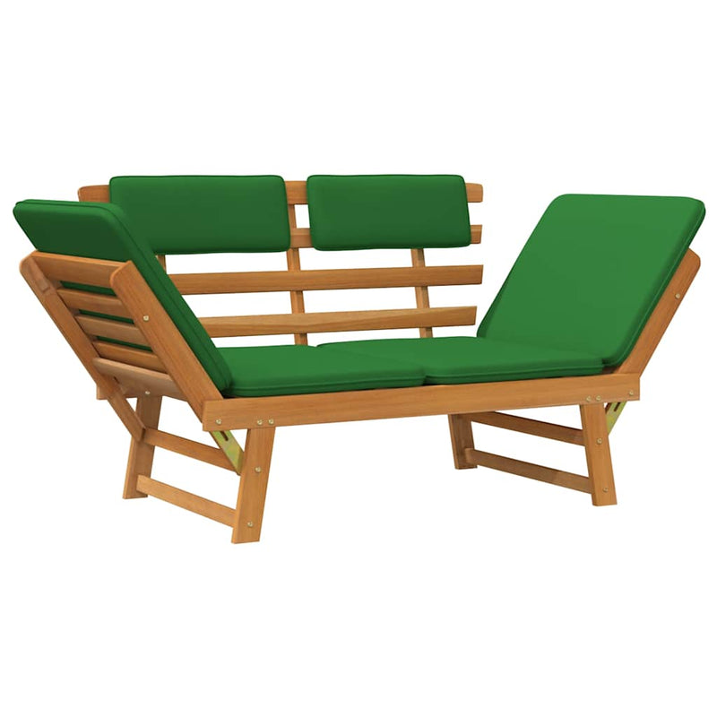 Garden Bench with Cushions 2-in-1 190 cm Solid Acacia Wood