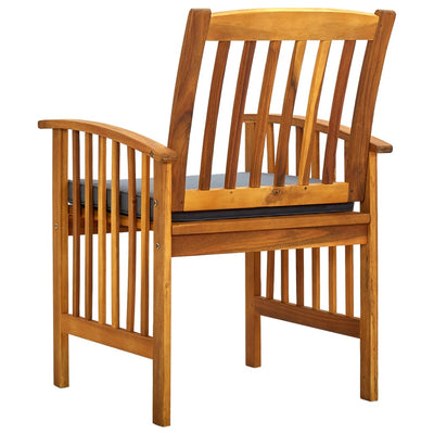 Garden Dining Chairs 2 pcs with Cushions Solid Acacia Wood