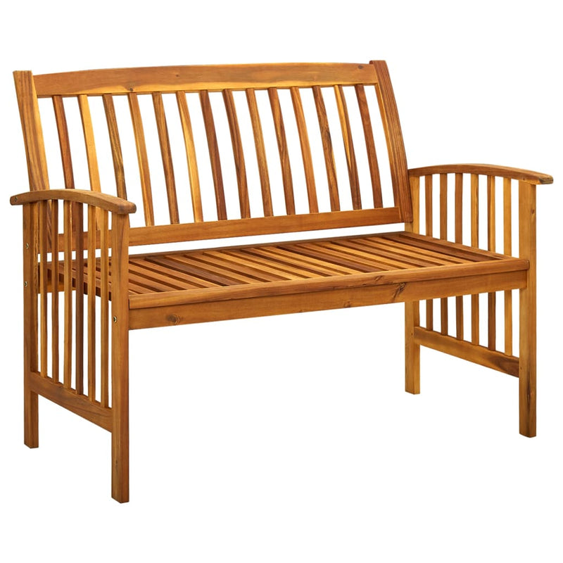 Garden Bench with Cushion 119 cm Solid Acacia Wood